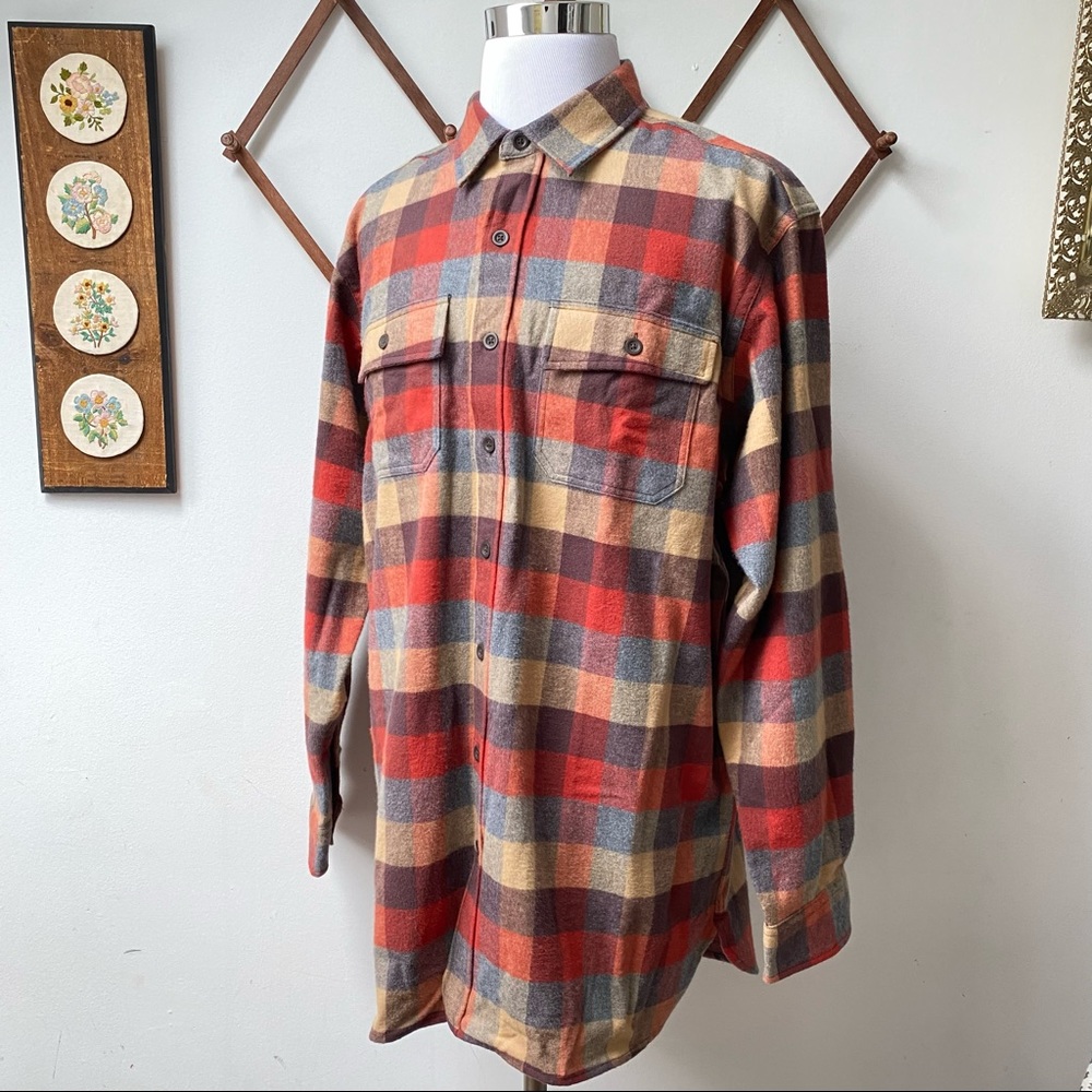 NWT LL Bean Chamois Plaid Flannel Shirt - Picture 10 of 14